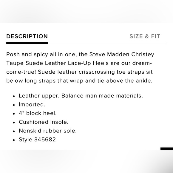 Steve Madden Christey Taupe Suede Leather Lace-Up Heels - Picture 6 of 8